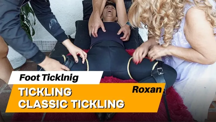 Goddess Foot Fetish - 4 people tie her up and tickle her whole body (3c)