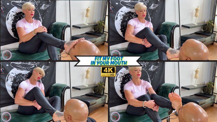 Head Shots - Fit My Foot In Your Mouth - Goddess Rapture Makes Her Slave Swallow Her Big Size 9 Feet - Foot Gagging, Foot Worship, and Foot Smelling by A Pathetic Loser - 4K (MP4)