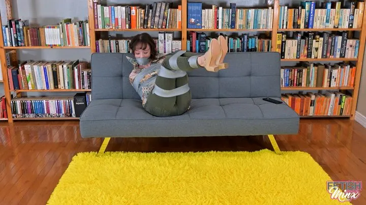 Minx Grrl's Fetish Corner - Ella Raine - Snooping Reporter Bound and Gagged In Tape (WMV Format)