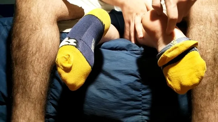 Atg - Boyfriend Tickles Argentine Girlfriend's Feet - Crocs and Socks Removal | Part 1