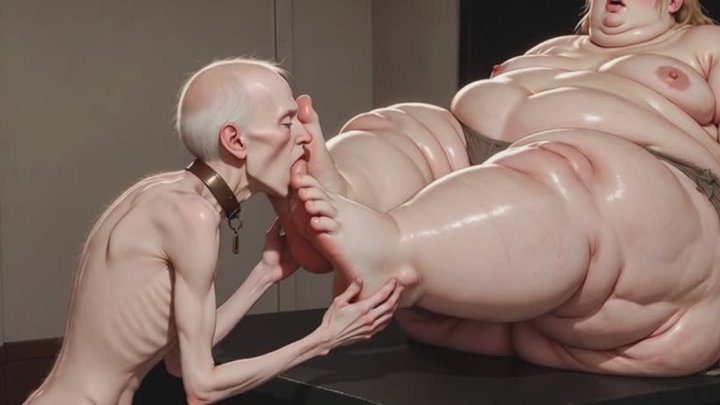 Your Best Fantasy - Thin Slave Boy Licking Huge SSBBW Mistress Soft Feet
