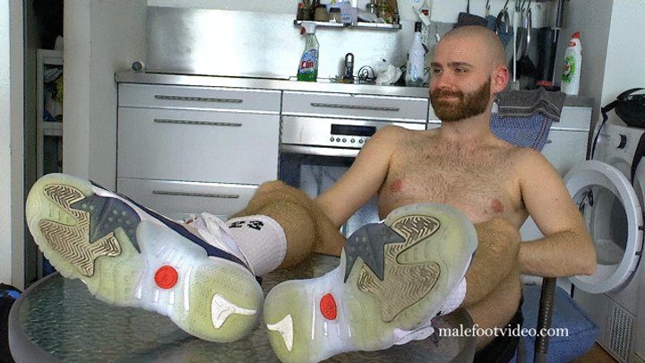 Male Foot Video - Barefoot Surrender: Ben Worships Bearded Duncan’s Rugged Soles.