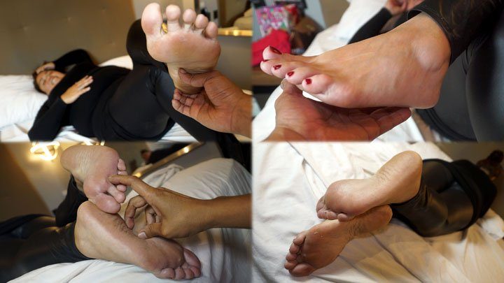 Divarope Latinas In Fetish Bondage - Chubby Mia, cute and sensitive barefeet at my hands