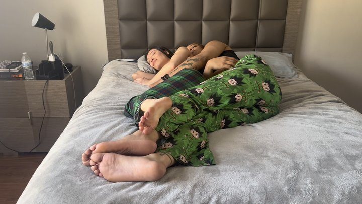 Rich Peruvians Footsie Adventures - Goddess Footsie | Tall 6 Ft Goddess Kendra Allure & Petite 5 Ft Goddess Natasha Ty Cuddle & Play Barefoot Footsies | Big Feet | Soft Soles | Ebony & Asian Feet