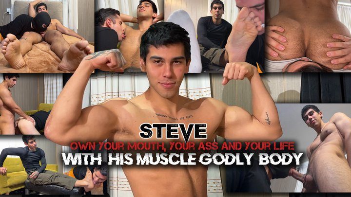 Str8crushfeet - Steve own your mouth, your ass and your life with his muscle godly body