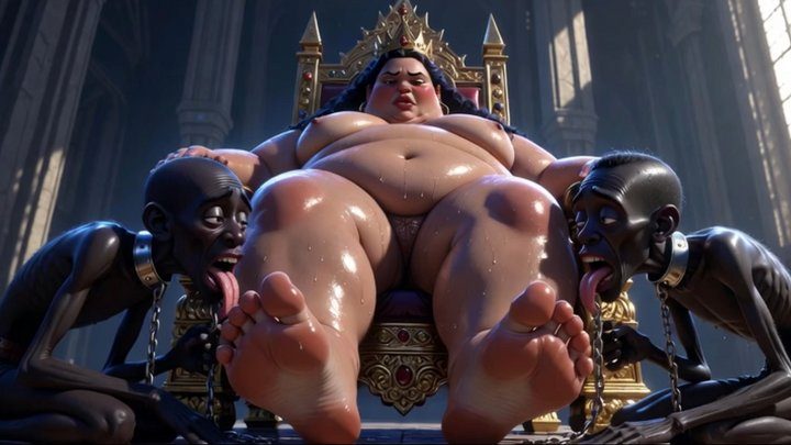 Your Best Fantasy - SSBBW Royal Mistress Enjoying Slave Foot Licking - Pure Bliss