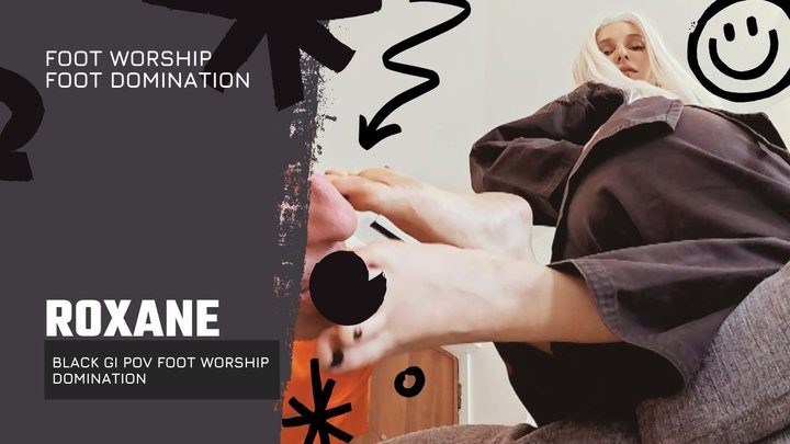 Martial Fetish - Roxane black gi foot worship domination