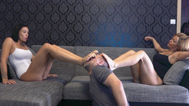 Foxy Foot Brats - REA And REBECCA - High Energy - CRAZY Double Foot Domination Fun