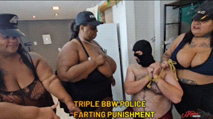 Karina Cruel Femdom Boys - TRIPLE BBW POLICE FARTING PUNISHMENT - BBW TURBINADA - FULL VERSION - NEW KC MAY 2026