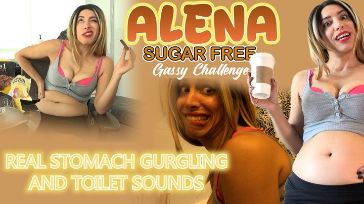 Alena Love - Alena Love Real Farts Sugar-Free Gassy Challenge-Real Belly sounds[HD]