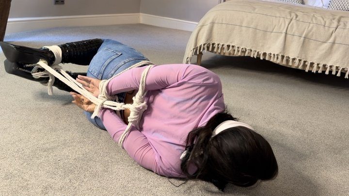 Rara Curves - Rara’s stalker finds her and ties her up nice and tight in a hogtie