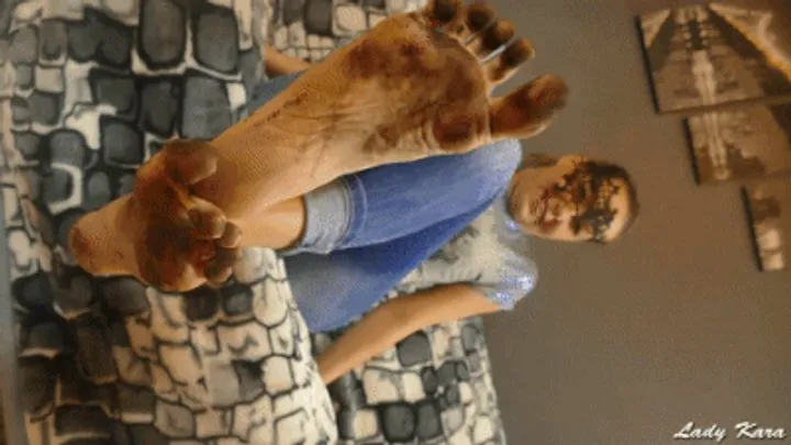 Lady Kara - Worship My Dirty Feet in Coal (1080HD)