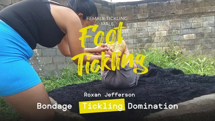Goddess Foot Fetish - Tickle and more tickling to a man tied with rope (T)