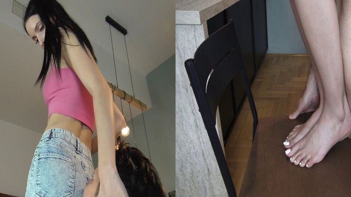 All Fetish Movies - Girl next door jeans ass worship domination with penis trampling!