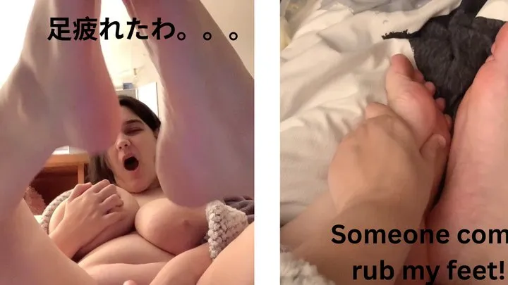 Kushami Ko - Foot Massage & Cum After a LONG Day at Work
