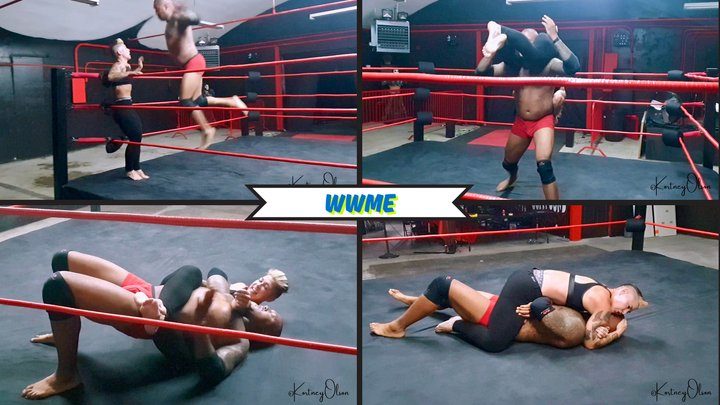 The Ko Korner - WWME - Kortney Olson Destroys Her Male Opponent In This Pro Wrestling Match - Her Muscle Domination Beats Out His Brawn As She Emerges The Victor - HD (MP4)