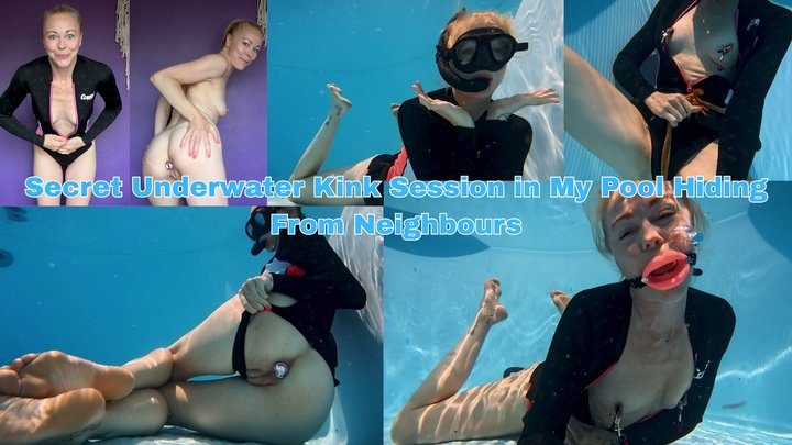 Kinky Splash - Secret Underwater Kink Session in My Pool Hiding From Neighbours - MP4 HD