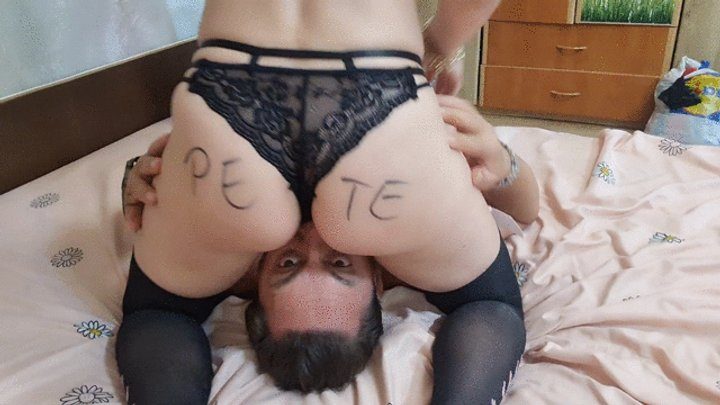 Kinkynaughtycpl - face siting ass fuck with vib, anal, cum on pantyes ,cum lick