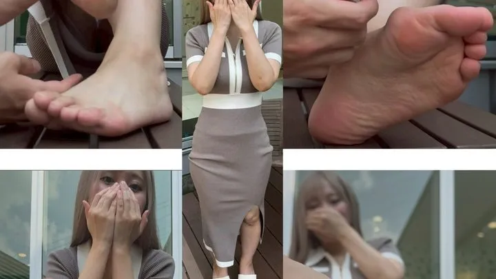 Kantaro Tickling Sales - With Underwear Flash Gal-style Japanese Beauty Size 7 Goes Wild with Sole Tickling