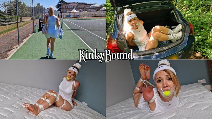 Kinkybound - Lil Missy UK captured, tied in trunk and hogtied on mattress after tennis match - 4K