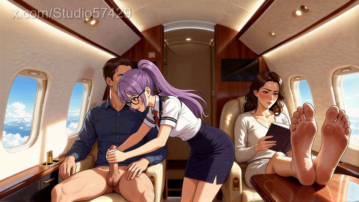 Studio 57429 - Nervous Private Jet Foot Perv Gets A Treat