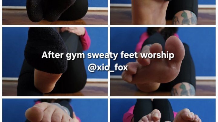 Xiomara Fox Fetish Queen - After gym sweaty feet worship