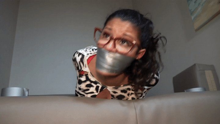 Girl Next Door Bondage - d2607CALISA-Taped and gagged in a hogtie