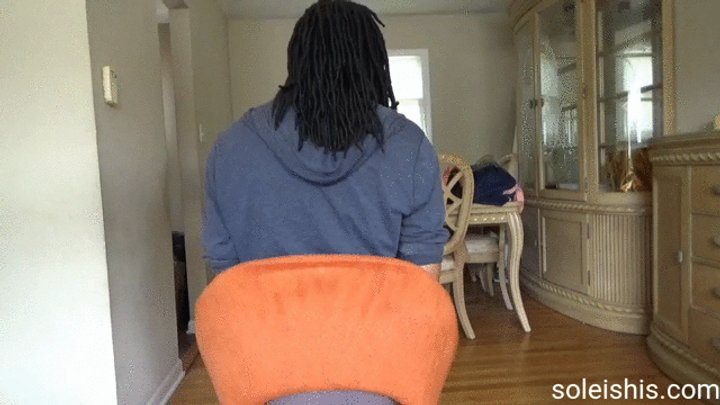 Soleishis Soles/ Solecitychicago - Kayla's sexy soles under chair rear view point of view! Full length video
