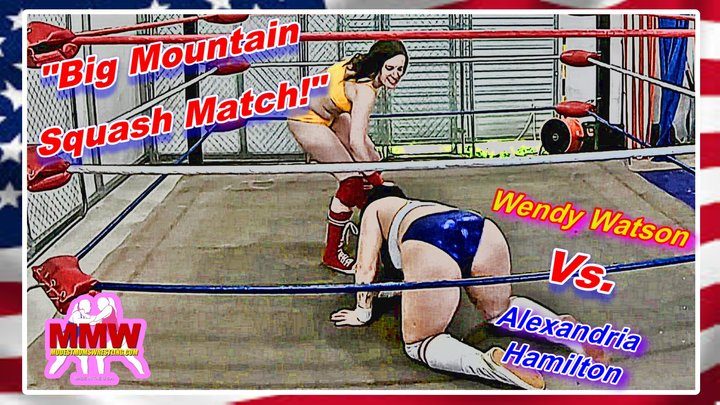 Modest Moms Wrestling - Big 'Mountain Squash Match! WMV